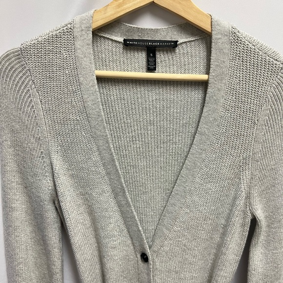 White house black market Long Button-Front Cardigan/Dress - Picture 9 of 13